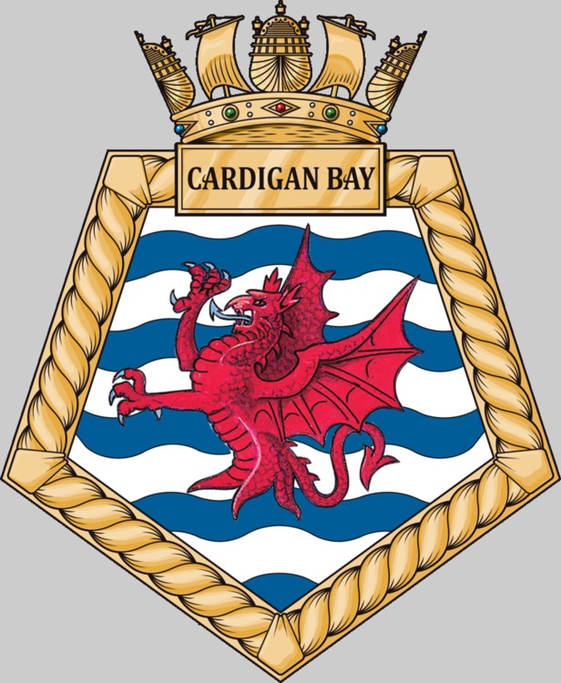 l-3009 rfa cardigan bay insignia crest patch badge dock landing ship lsd royal fleet auxilary navy 02x