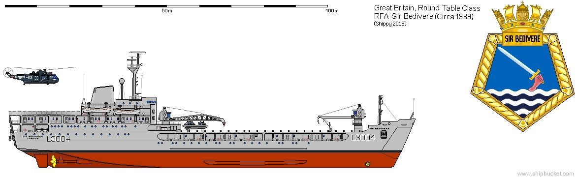 rfa sir bedivere l3004 royal navy landing ship
