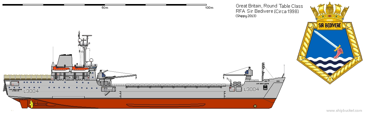 rfa sir bedivere l3004 royal navy landing ship
