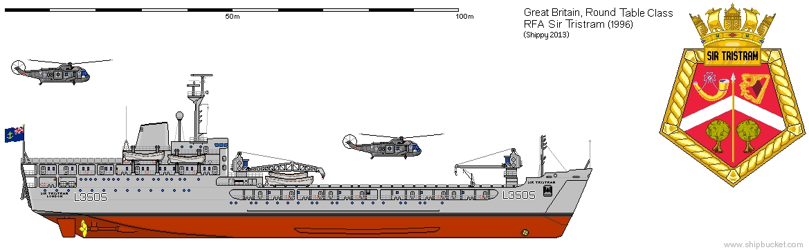 l3505 rfa sir tristram round table class landing ship royal navy