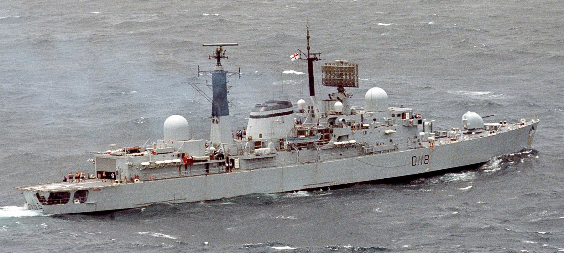 d 118 hms coventry type 42 sheffield class destroyer royal navy