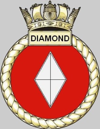hms diamond d-34 insignia crest patch badge type 45 class destroyer royal navy 02x
