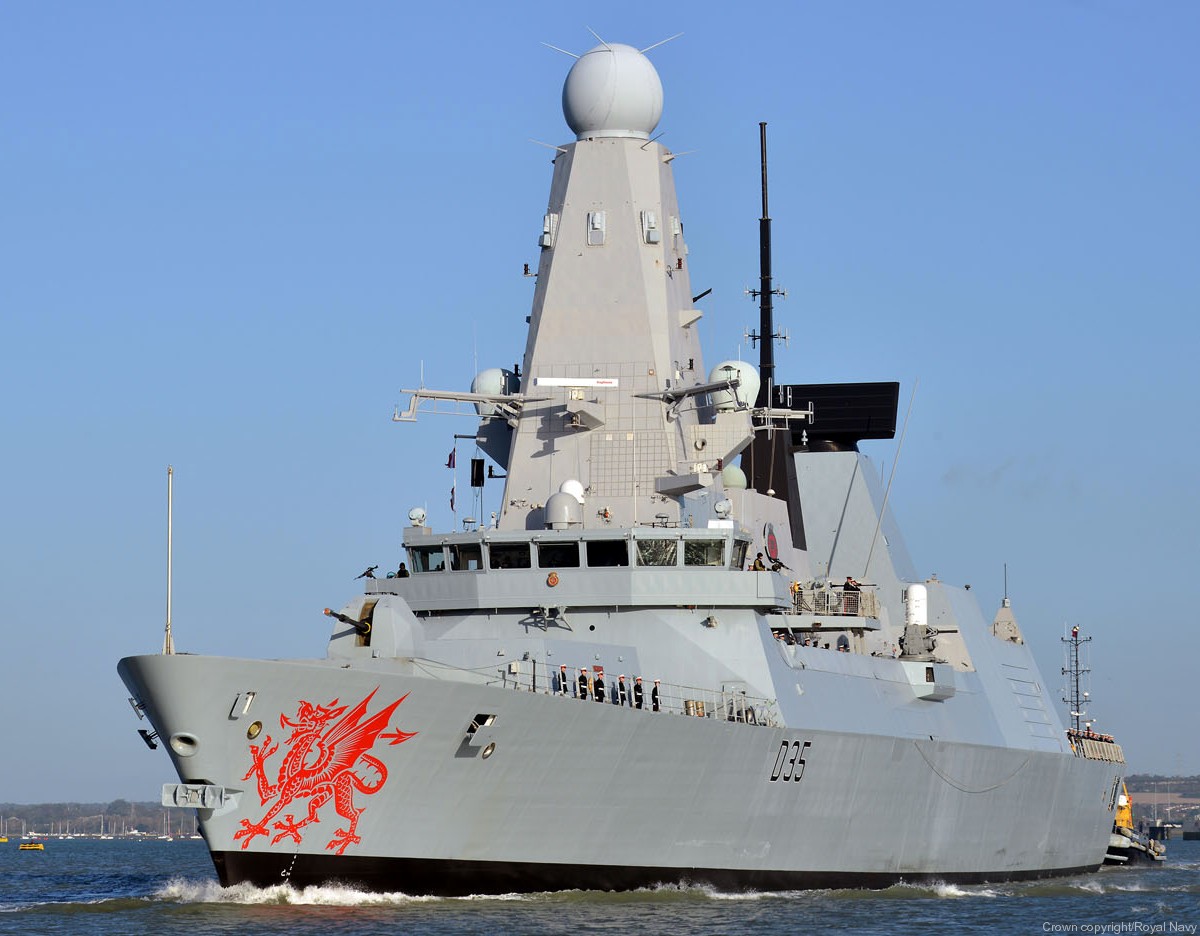 hms dragon d-35 type 45 daring class guided missile destroyer ddg royal navy sea viper paams 29