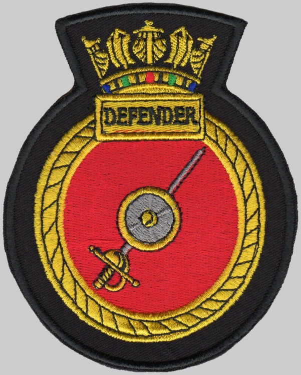 d36 hms defender d-36 insignia crest patch badge type 45 daring class guided missile destroyer ddg royal navy 02p