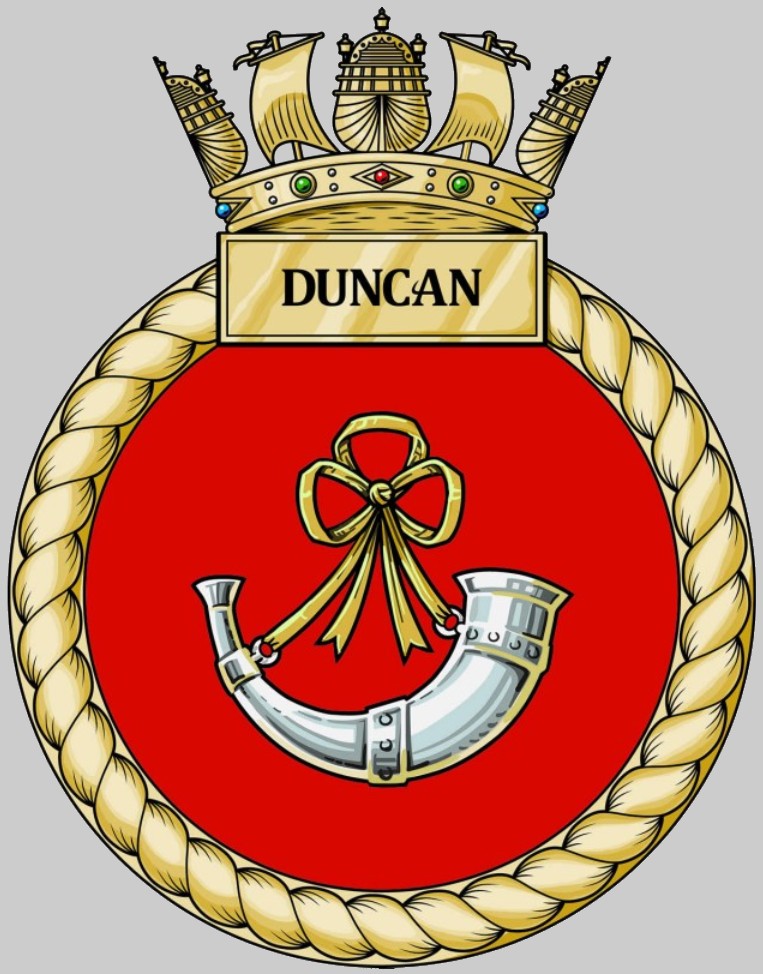 d37 hms duncan insignia crest patch badge d-37 type 45 daring class guided missile destroyer ddg royal navy 02x