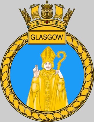 d 88 hms glasgow insignia crest patch badge royal navy