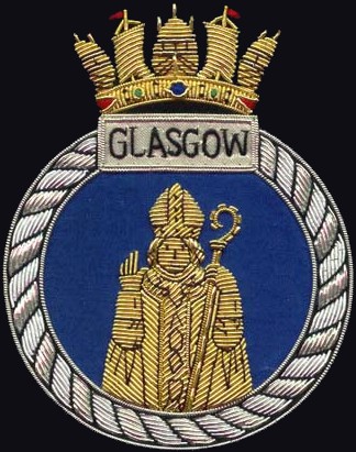 hms glasgow d 88 insignia patch crest badge type 42 sheffield class destroyer
