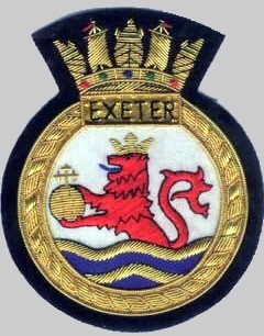 d 89 hms exeter crest patch insignia coat of arms