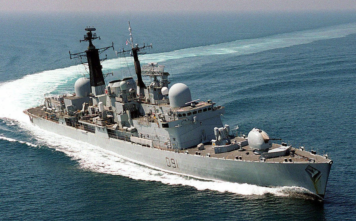 d 91 hms nottingham destroyer