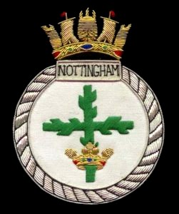 hms nottingham d 91 insignia patch badge royal navy destroyer