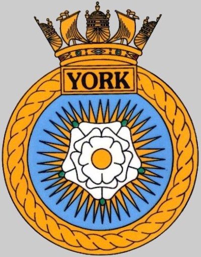 d 98 hms york insignia crest patch badge royal navy destroyer 02