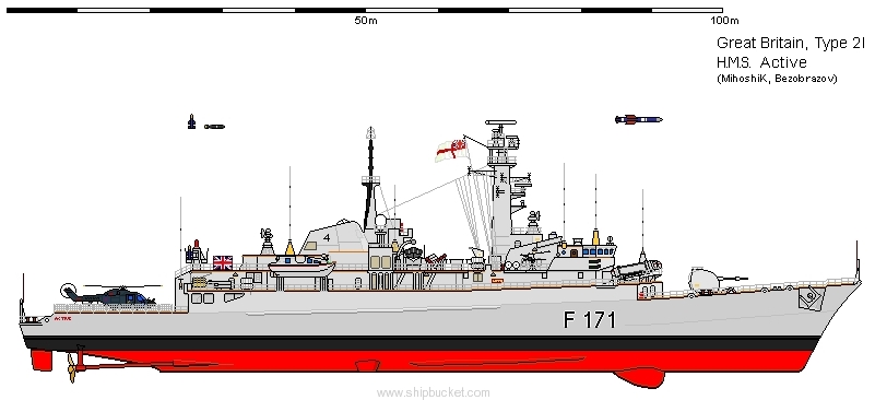 Amazon class Type 21 Frigate - Royal Navy