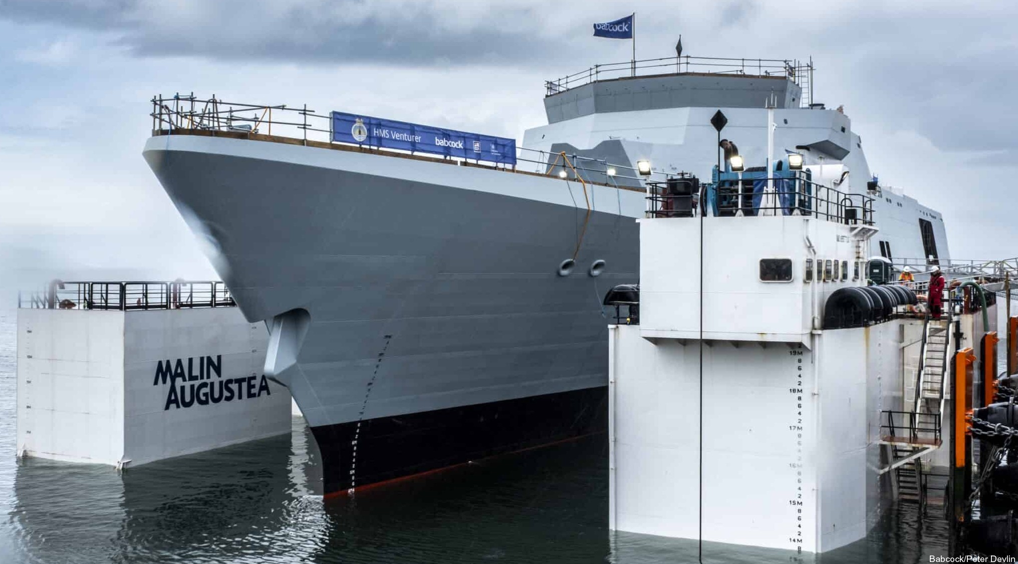f12 hms venturer type 31 inspiration class general purpose frigate royal navy launching floating off malin augustea 2025