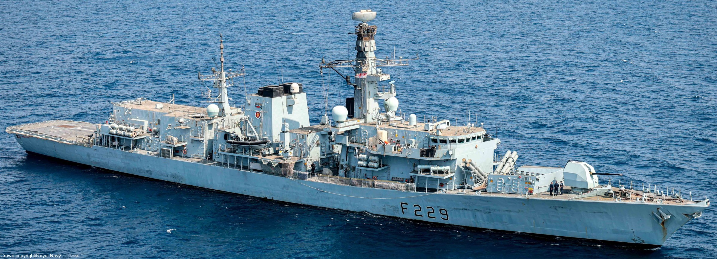 f229 hms lancaster type 23 duke class guided missile frigate royal navy 42