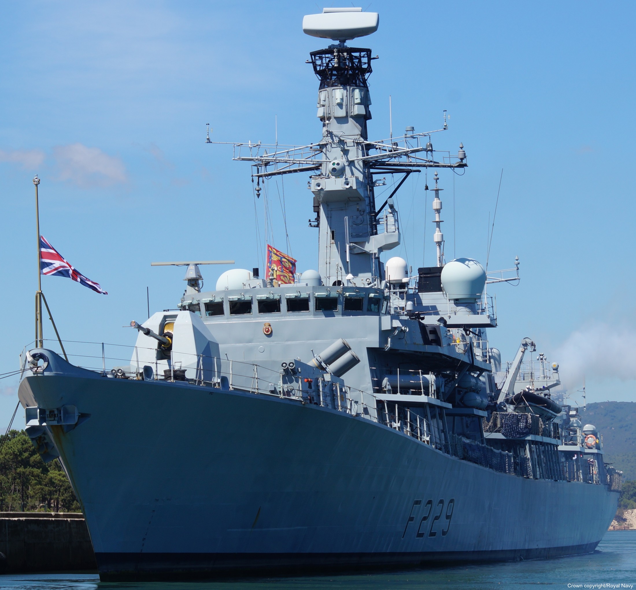 f229 hms lancaster type 23 duke class guided missile frigate royal navy 43
