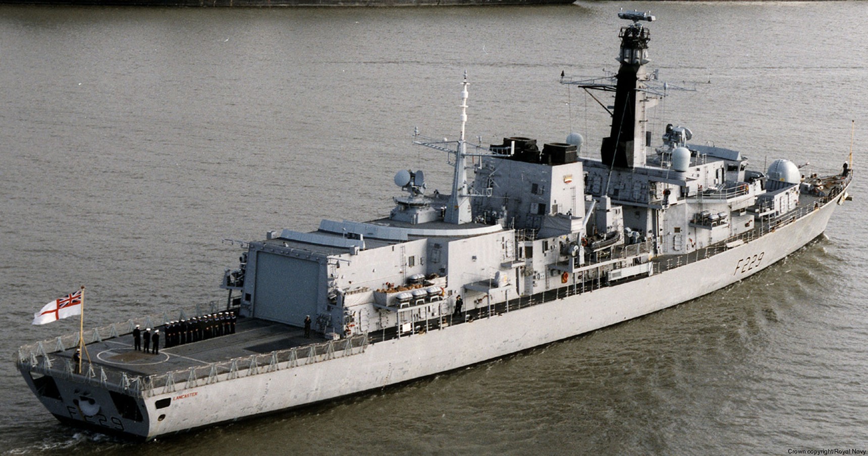 f229 hms lancaster type 23 duke class guided missile frigate royal navy 47