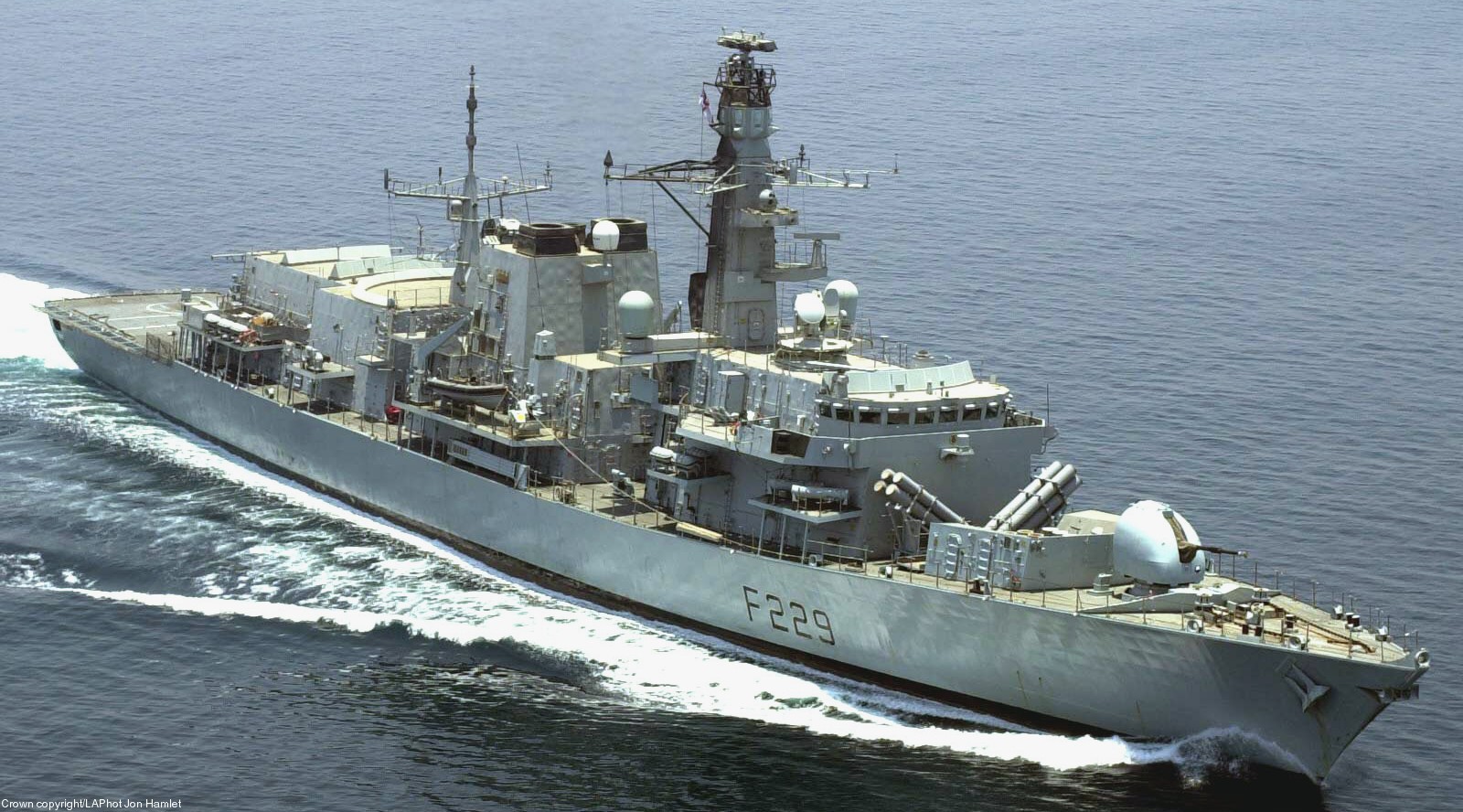 f229 hms lancaster type 23 duke class guided missile frigate royal navy 53