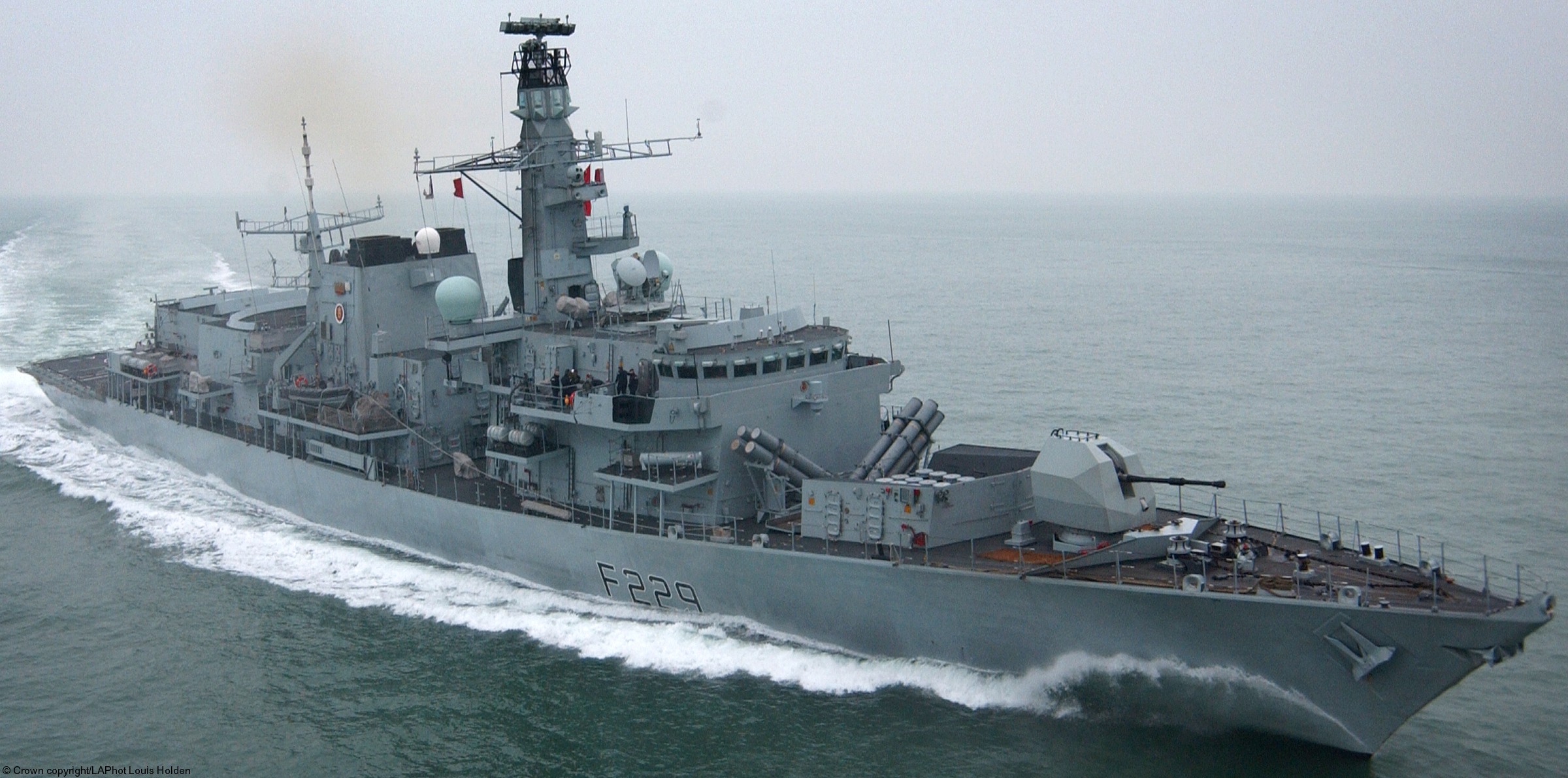 f229 hms lancaster type 23 duke class guided missile frigate royal navy 55