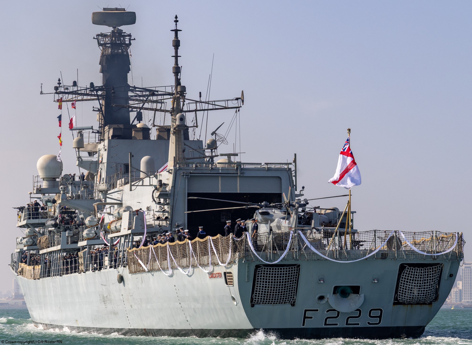 f229 hms lancaster type 23 duke class guided missile frigate royal navy 64