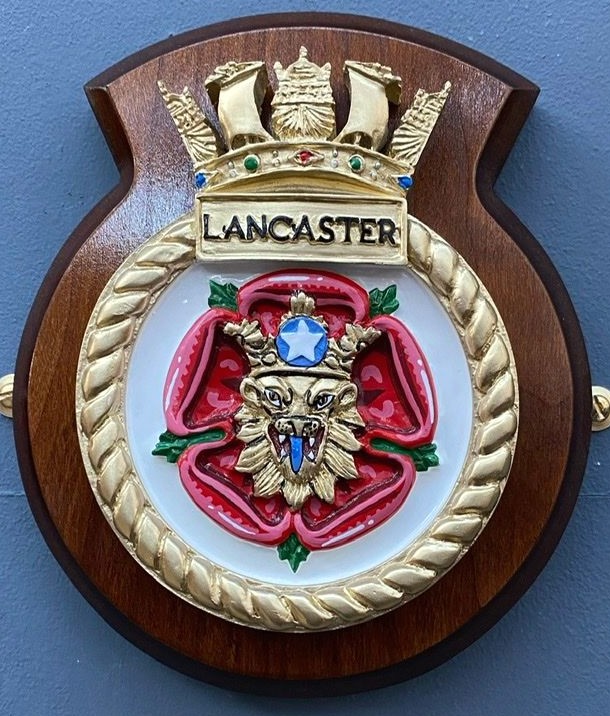 f-229 hms lancaster insignia crest patch badge type 23 duke class guided missile frigate royal navy 03c