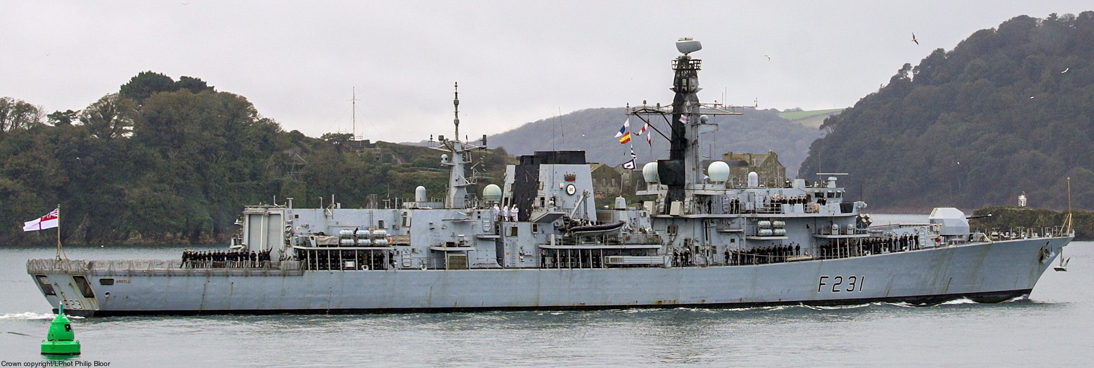 f-231 hms argyll type 23 duke class guided missile frigate ffg royal navy 53