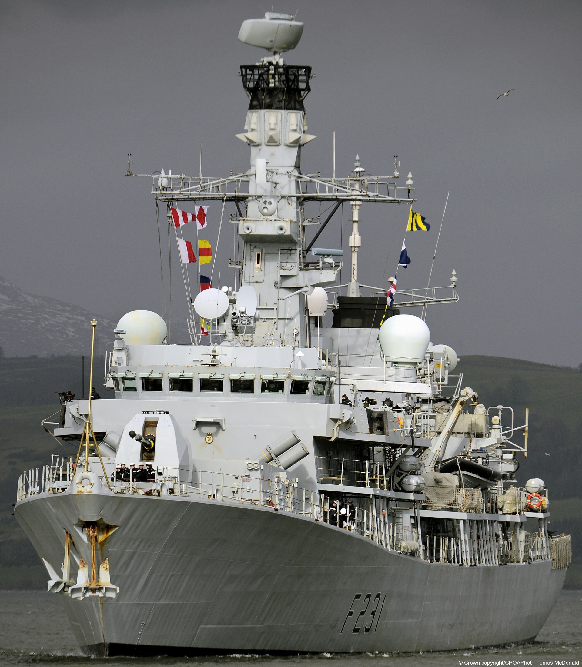 f231 hms argyll type 23 duke class guided missile frigate ffg royal navy 60