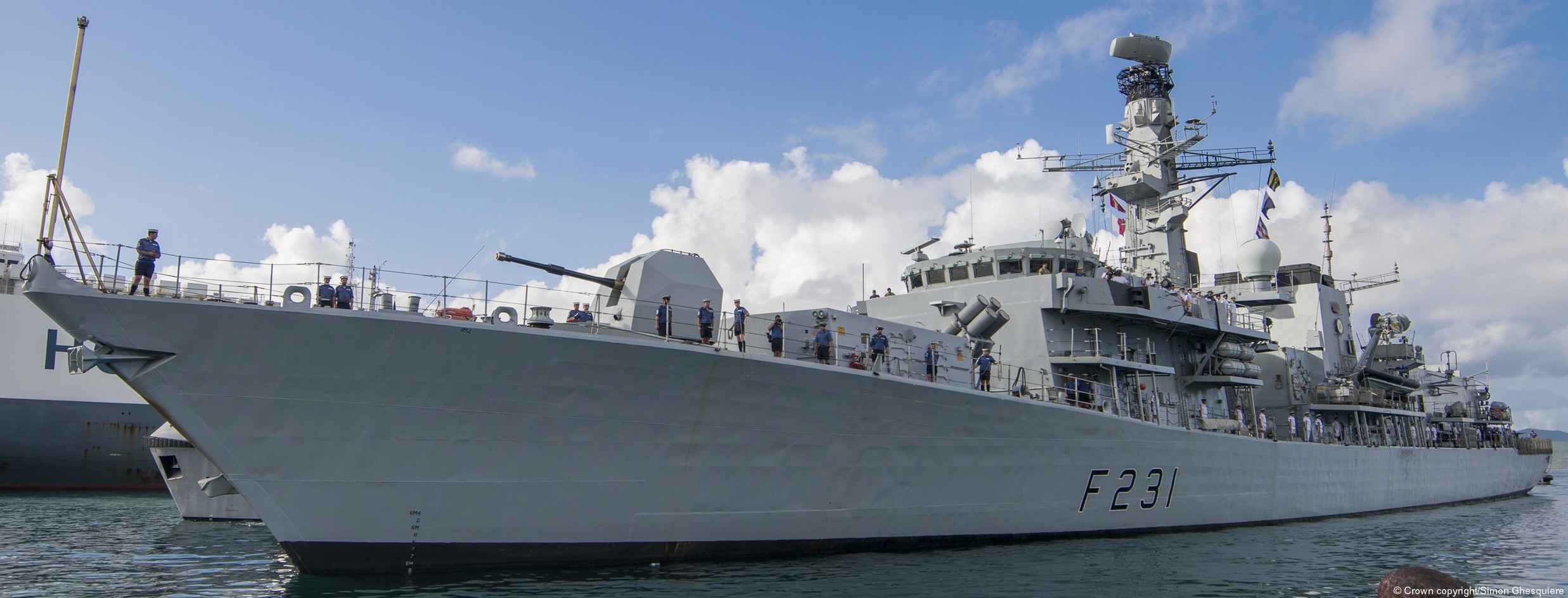 f231 hms argyll type 23 duke class guided missile frigate ffg royal navy martinique 64