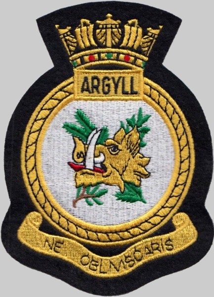 f-231 hms argyll insignia crest patch badge type 23 duke class frigate royal navy 02p