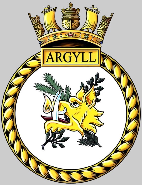 f-231 hms argyll insignia crest patch badge type 23 duke class frigate royal navy 03c