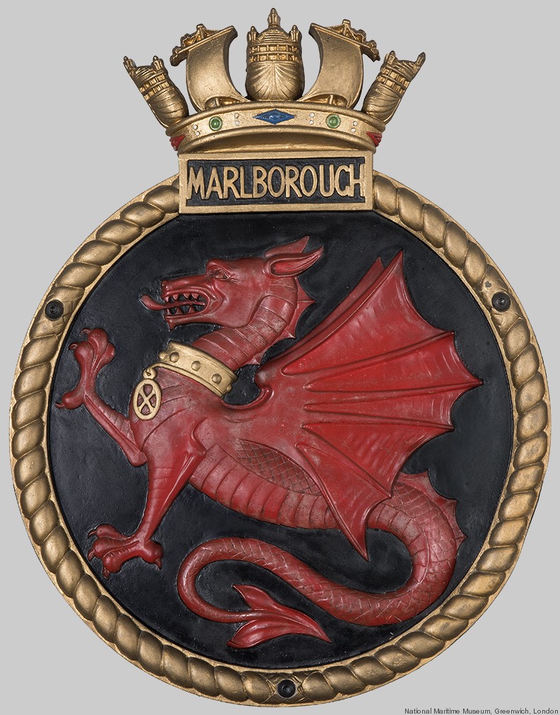 f233 hms marlborough insignia crest patch badge type 23 duke class guided missile frigate royal navy 03pl