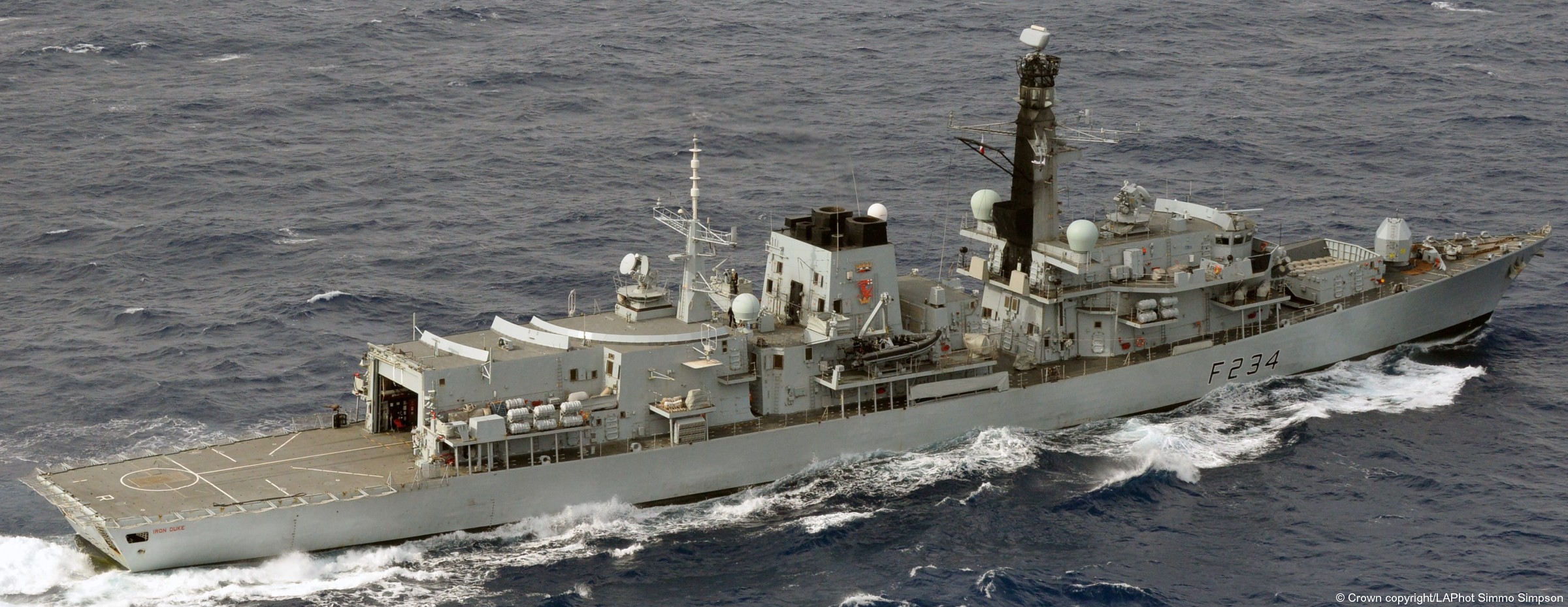 f234 hms iron duke type 23 duke class guided missile frigate ffg royal navy 54