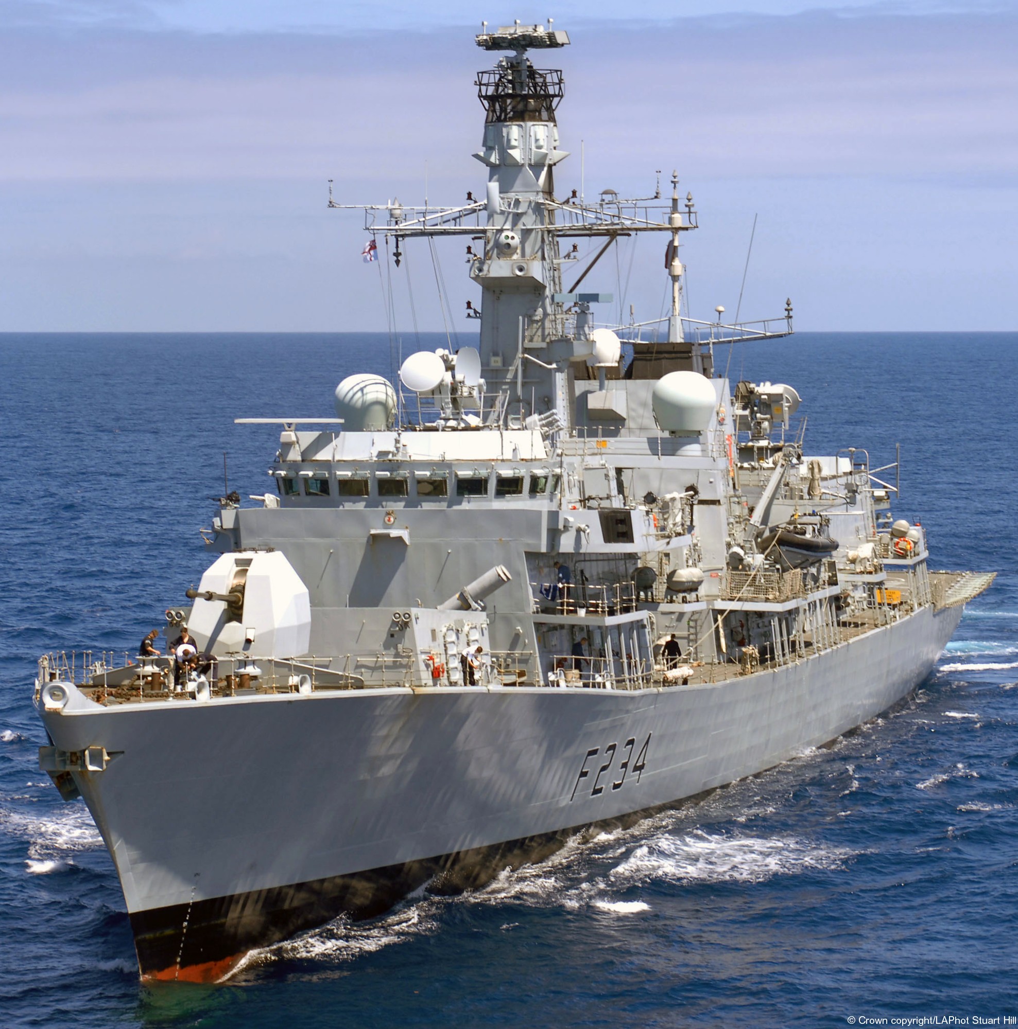 f234 hms iron duke type 23 duke class guided missile frigate ffg royal navy 55