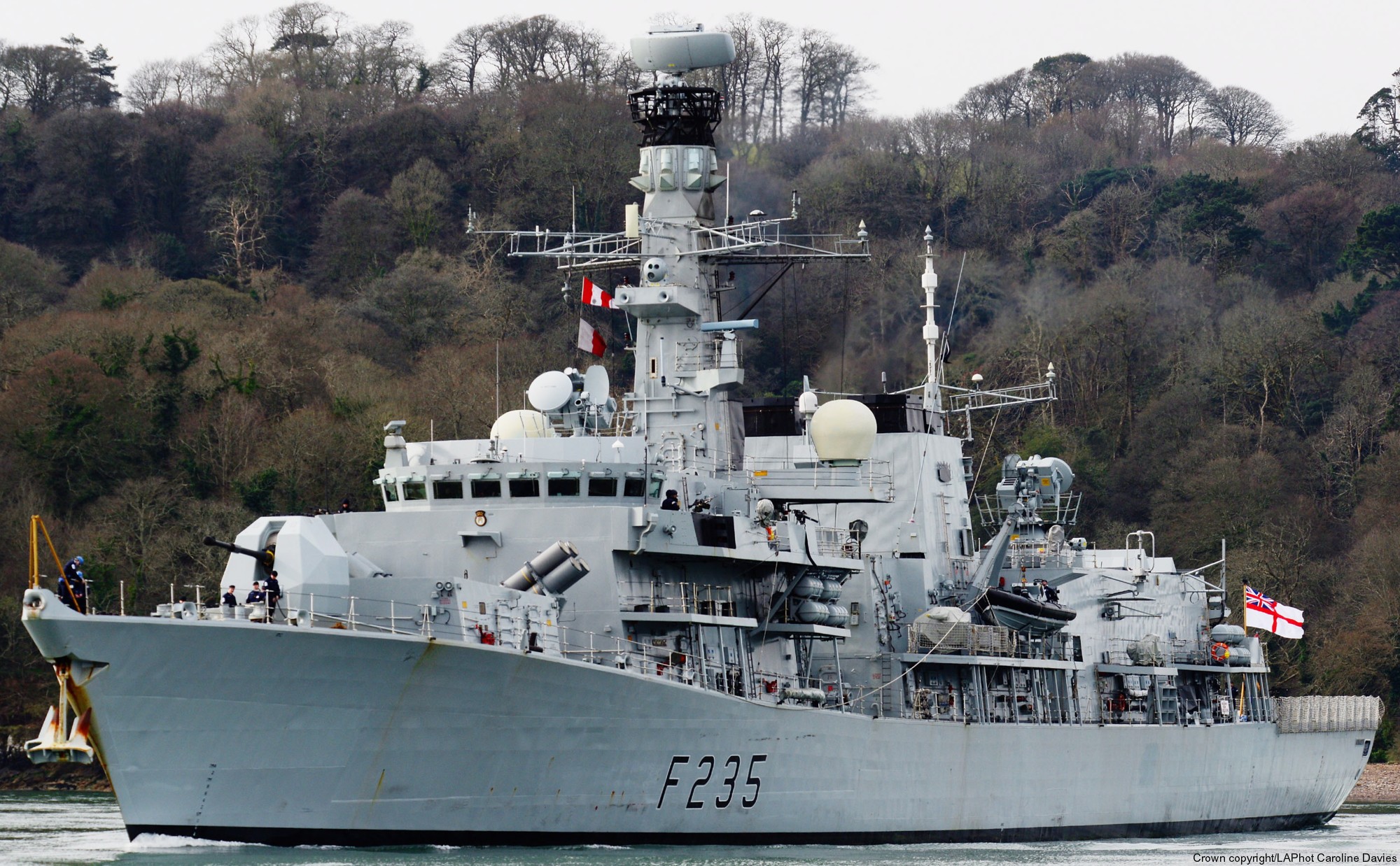 f-235 hms monmouth type 23 duke class guided missile frigate ffg royal navy 21