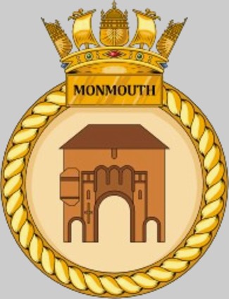 f-235 hms monmouth insignia crest patch badge type 23 duke class frigate ffg royal navy 02x