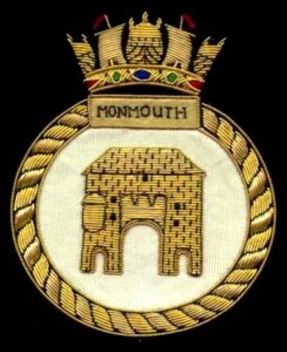f-235 hms monmouth insignia crest patch badge type 23 duke class frigate ffg royal navy 03p