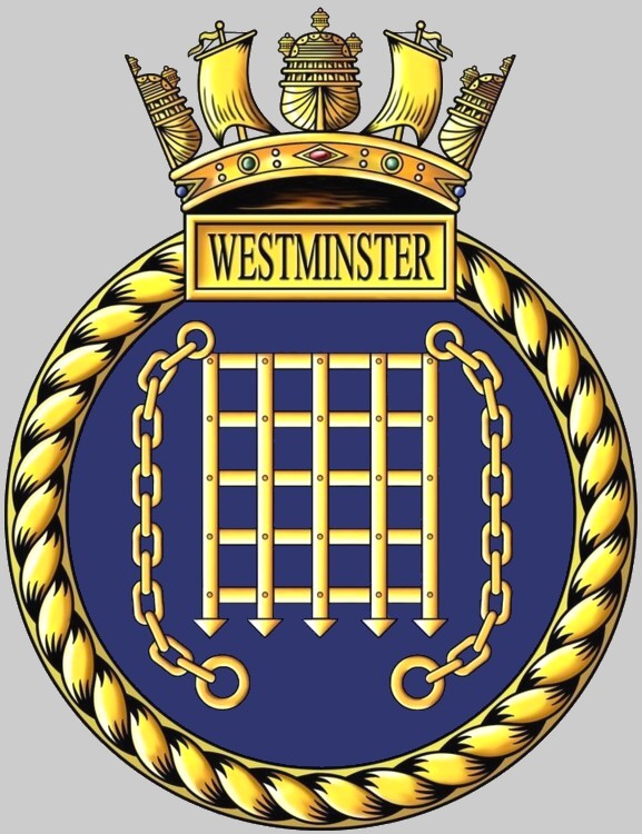 f-237 hms westminster insignia crest patch badge type 23 duke class frigate royal navy 03x