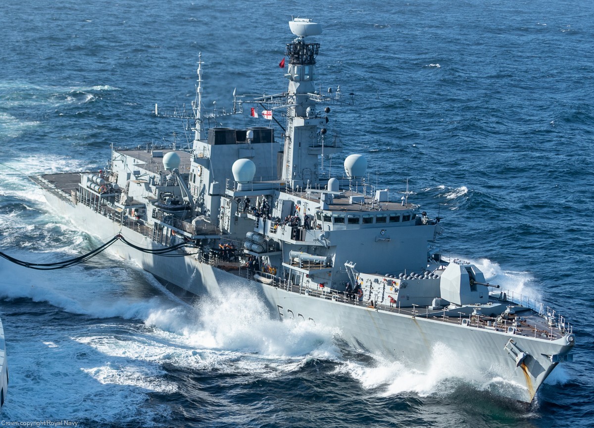 f-238 hms northumberland type 23 duke class guided missile frigate ffg royal navy 52