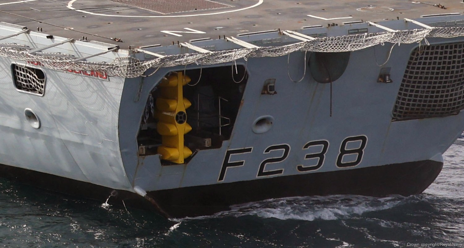 type 23 duke class frigate royal navy thales 2087 towed array sonar system tass 55x