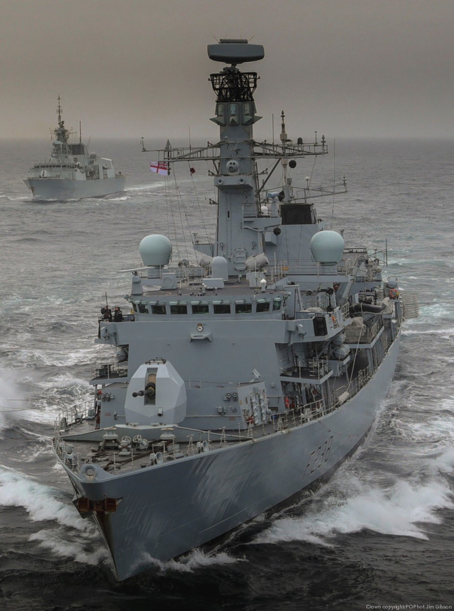 f-238 hms northumberland type 23 duke class guided missile frigate ffg royal navy 56