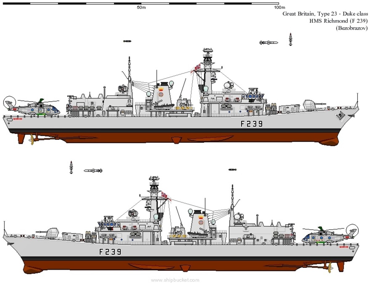f-239 hms richmond type 23 duke class guided missile frigate ffg royal navy 13