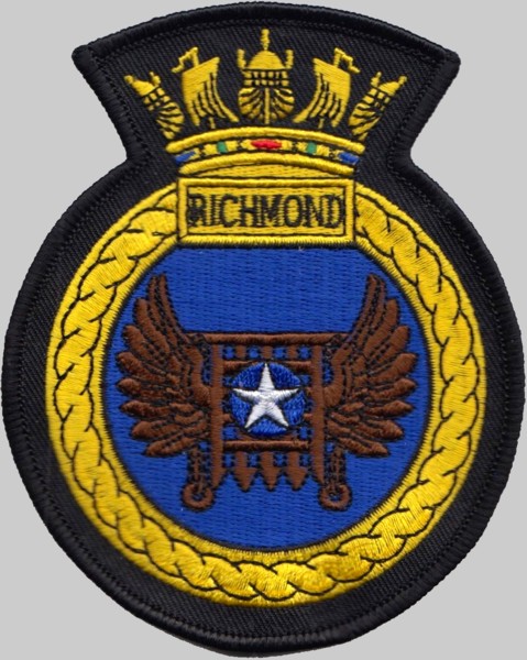 f-239 hms richmond insignia crest patch badge type 23 duke class frigate royal navy 02p