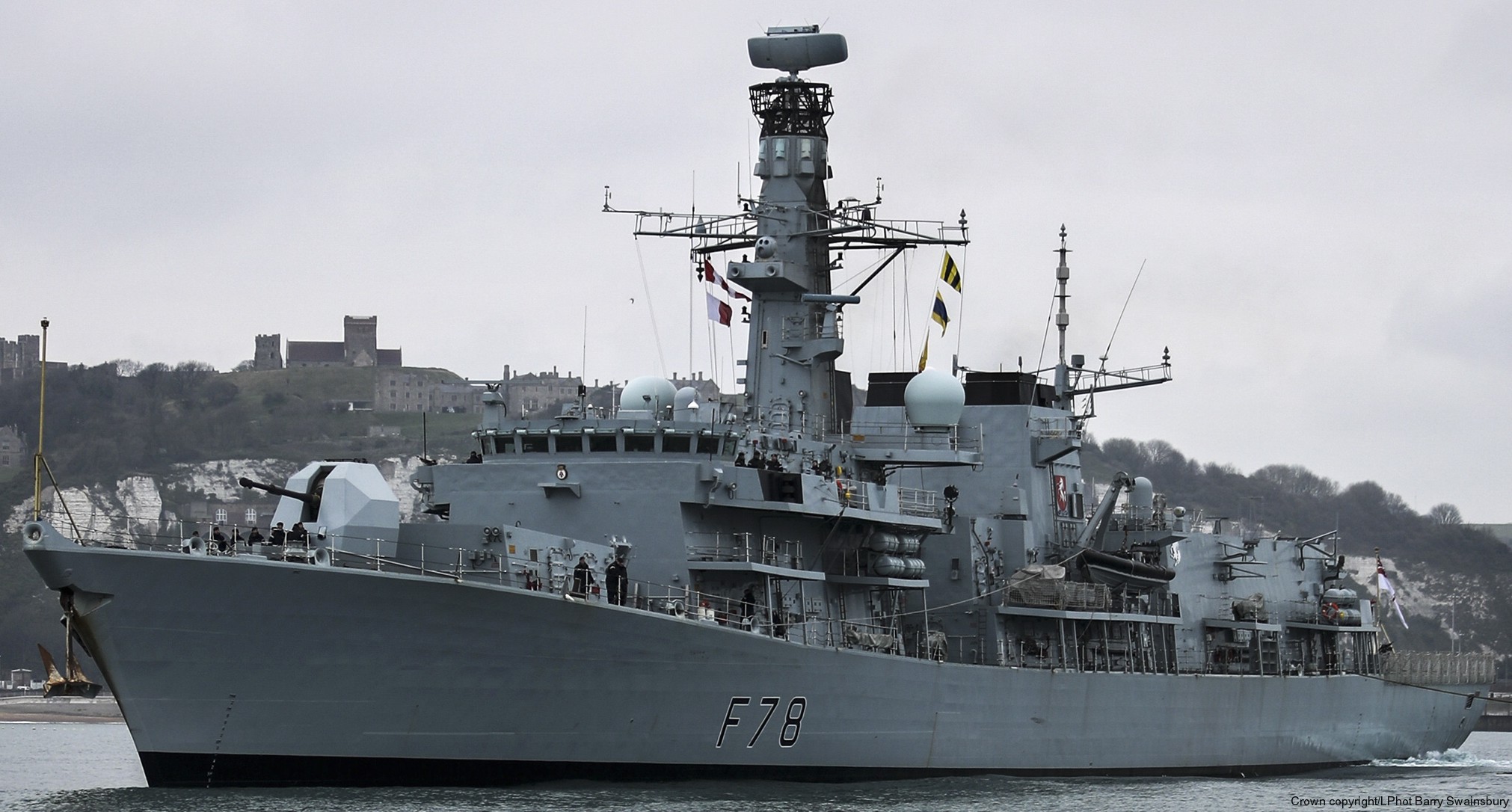 f-78 hms kent type 23 duke class guided missile frigate ffg royal navy 24