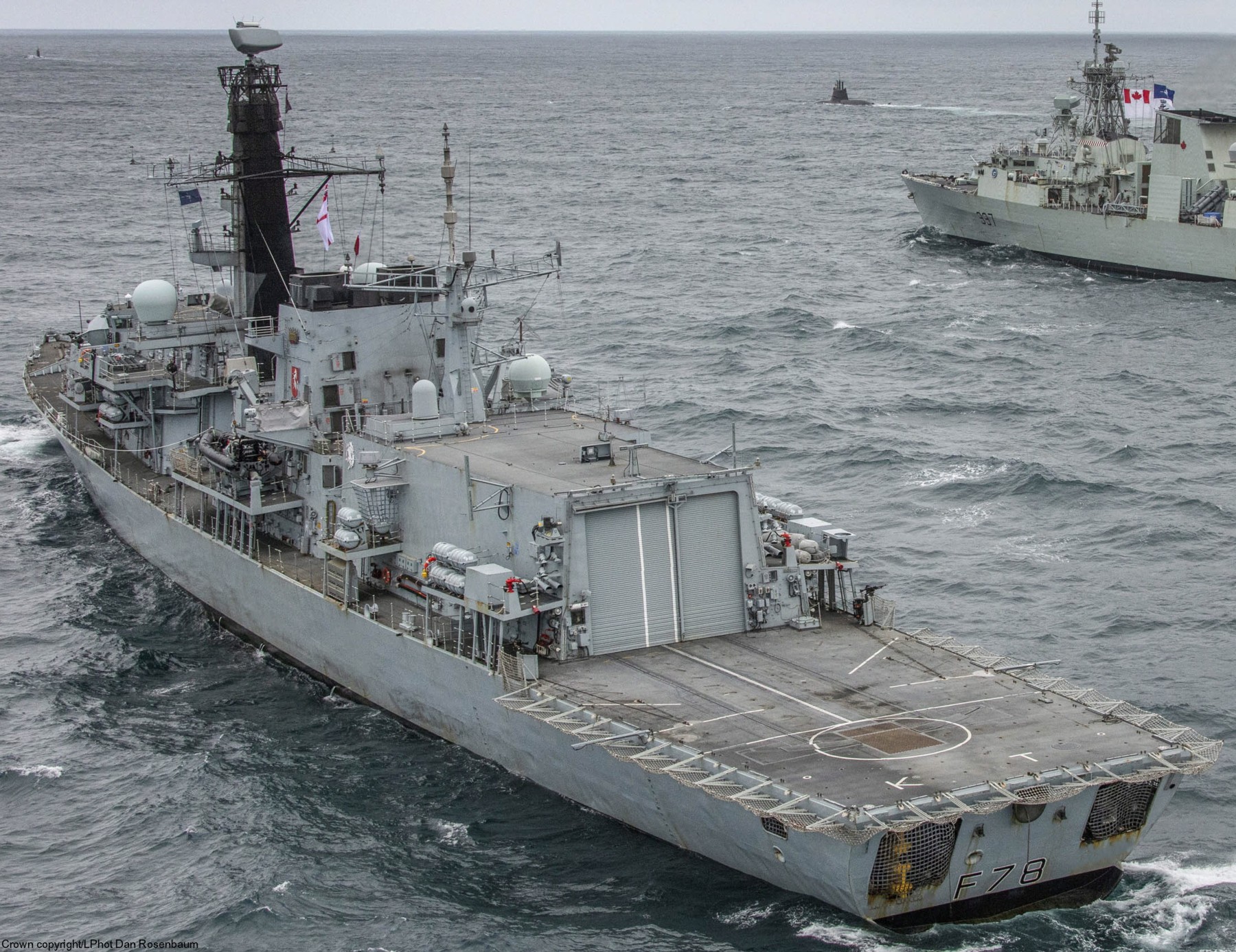 f-78 hms kent type 23 duke class guided missile frigate ffg royal navy 26 flight deck hangar