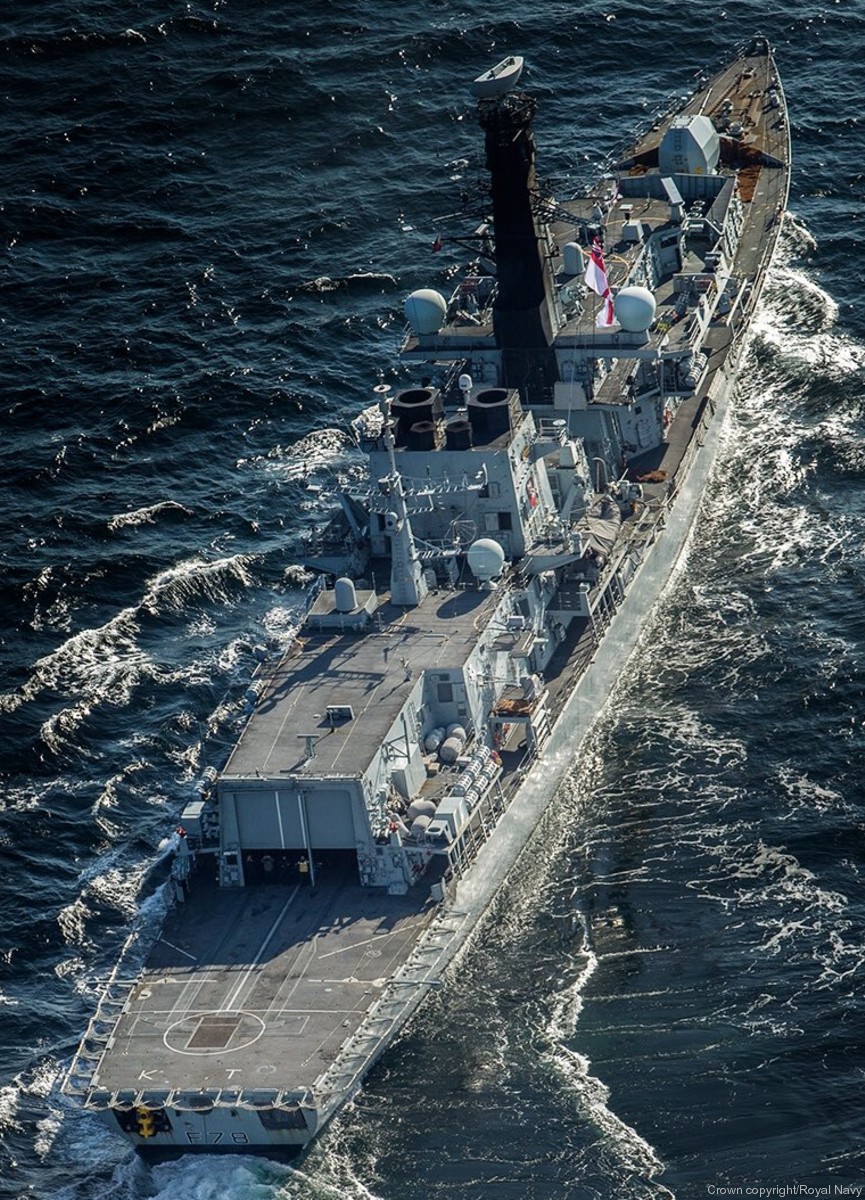 f-78 hms kent type 23 duke class guided missile frigate ffg royal navy 38