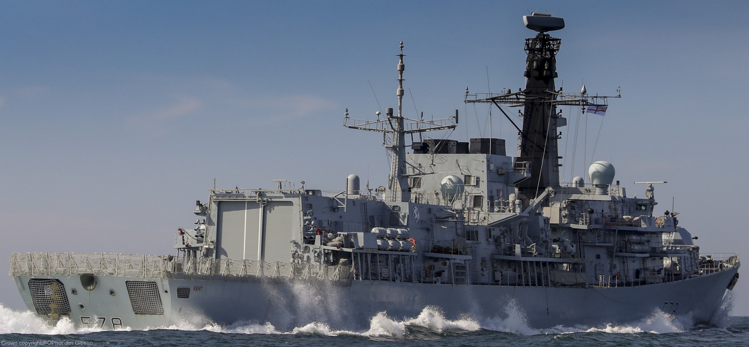 f-78 hms kent type 23 duke class guided missile frigate ffg royal navy 43