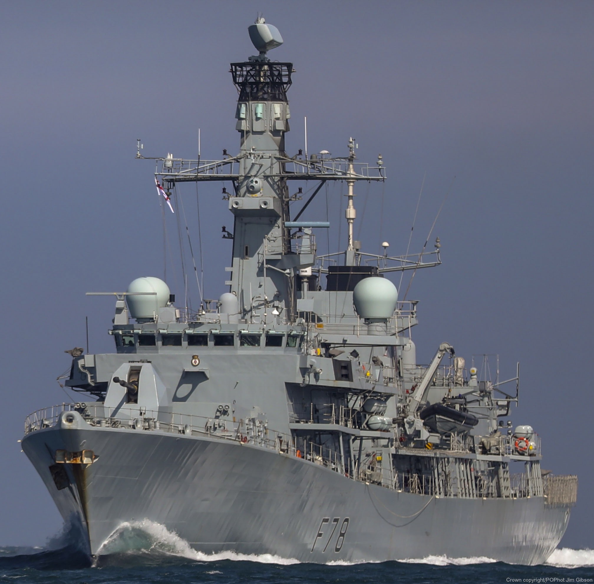 f-78 hms kent type 23 duke class guided missile frigate ffg royal navy 44