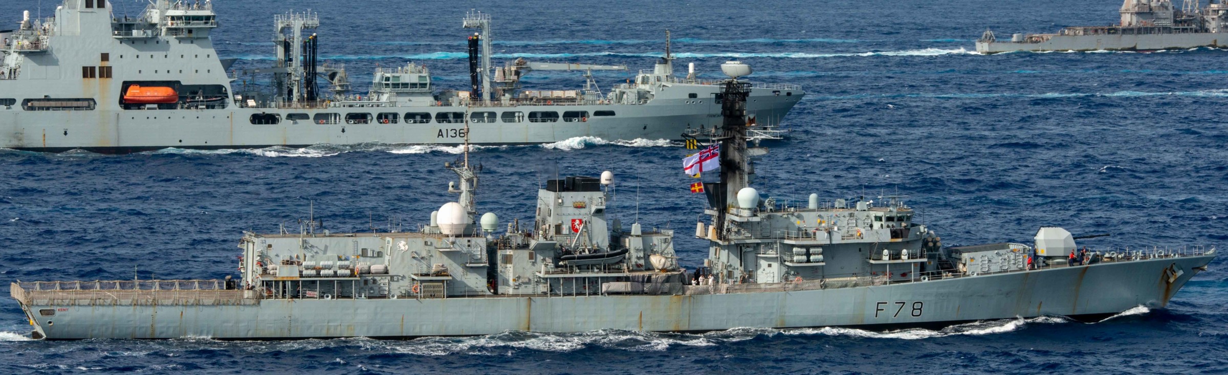 f-78 hms kent type 23 duke class guided missile frigate ffg royal navy 47