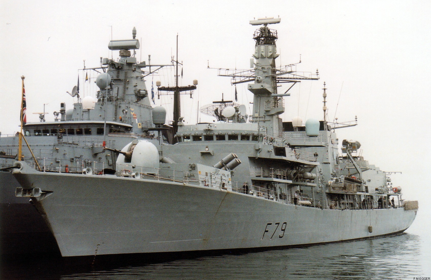 f-79 hms portland type 23 duke class guided missile frigate ffg royal navy 17 trieste italy nato snmg