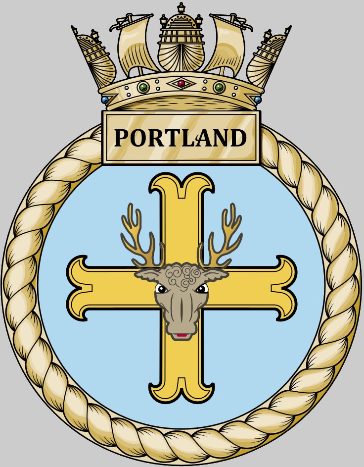 f-79 hms portland insignia crest patch badge type 23 duke class frigate royal navy 02x