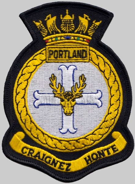 f-79 hms portland insignia crest patch badge type 23 duke class frigate royal navy 02p